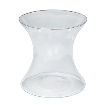 Glass vase LIZ OCEAN, clear, 7.5"/19cm, Ø6.7"/17cm