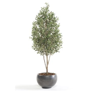 Artificial olive tree DEACON, real trunk, with fruits, 6ft/180cm