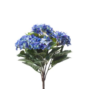 Fake flower hydrangea LAIDA on stick, blue, 14"/35cm