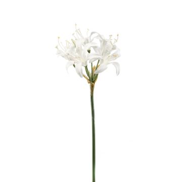 Artificial swamp lily THABAN, snow-covered, white, 26"/65cm
