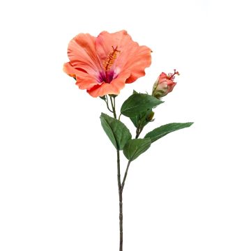 Artificial flower Hibiscus OAHU with blossoms, orange, 26"/65cm