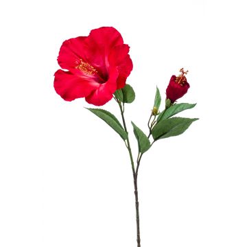 Artificial flower Hibiscus OAHU with flowers, red, 26"/65cm