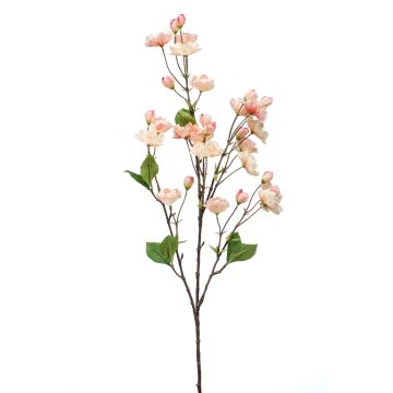 Artificial ornamental cherry branch AKEMI with flowers, salmon, 3ft/90cm