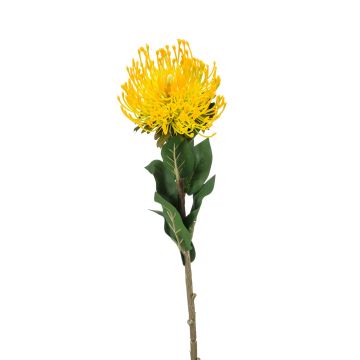 Artificial Protea HERVAS, yellow, 28"/70cm