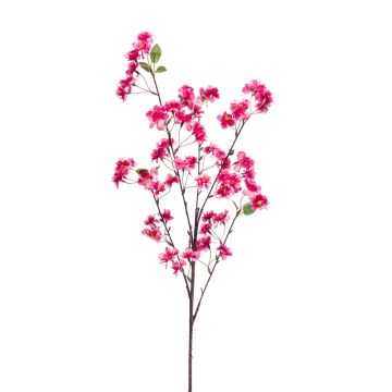 Artificial peach branch SANTANA with flowers, pink, 3ft/100cm