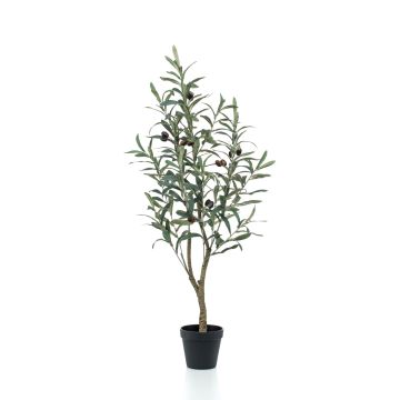 Artificial olive tree CLAYTON, artificial trunk, with fruits, 3ft/90cm