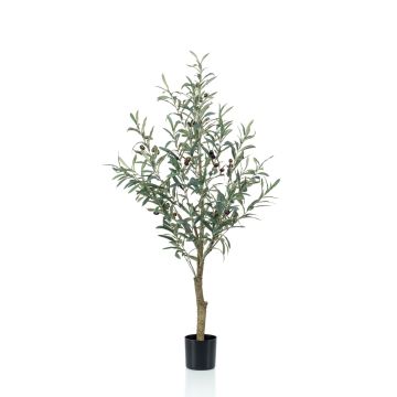 Artificial olive tree CLAYTON, artificial trunk, with fruits, 4ft/115cm
