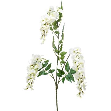 Artificial wisteria branch ONORATO with flowers, cream, 28"/70cm