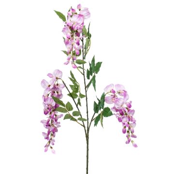 Artificial wisteria branch ONORATO with flowers, purple, 28"/70cm