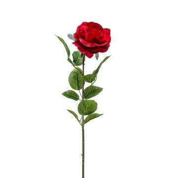 Rose artificial flower PEZOS, red, 24"/60cm