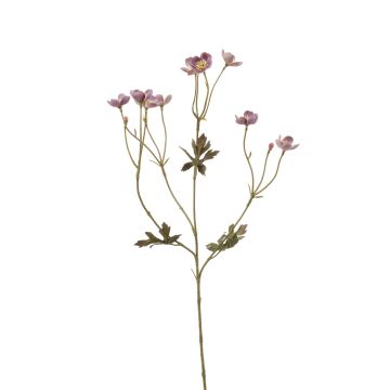 Plastic buttercup flower RASINA, old violet, 26"/65cm