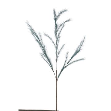 Artificial feather grass branch YECORA, panicles, blue, 4ft/130cm