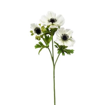 Fake windflower RUBINA, white, 22"/55 cm