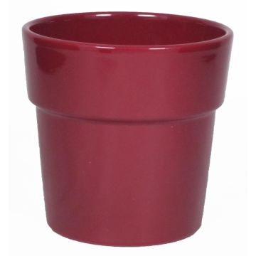 Ceramic pot for orchids MARIVAN, wine red, 4.9"/12,5cm, Ø5.3"/13,5cm