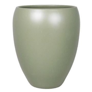 Flower pot URMIA MONUMENT, ceramic, army green matt, 7.5"/19cm, Ø6.3"/16cm