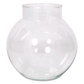 Glass flower vase GASPAR, clear, 8"/20cm, Ø7.5"/19cm