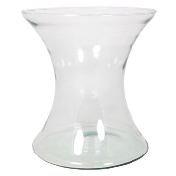 Glass vase LIZ OCEAN, clear, 10"/25cm, Ø9"/23cm