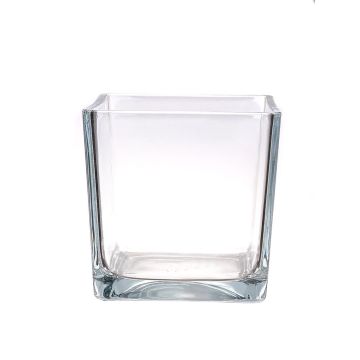 Glass planter KIM AIR, clear, 7"x7"x7"/18x18x18cm