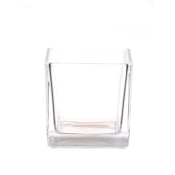 Glass tea light KIM AIR, clear, 3.1"x3.1"x3.1"/8x8x8cm