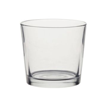 Tealight holder XXL ALENA, glass, clear, 3.5"/9cm, Ø4"/10cm