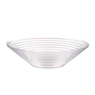 Glass decorative bowl SELMA, clear, 3"/7,5cm, Ø11"/28,5cm
