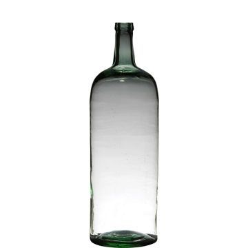 Decorative bottle NIRAN, glass, recycled, clear-green, 24"/60cm, Ø7.5"/19cm
