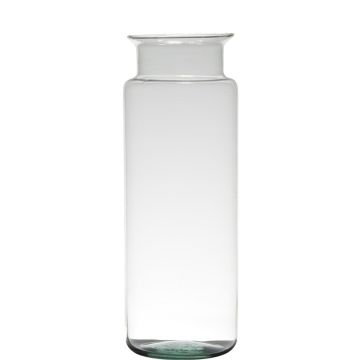 Decorative glass vase KARIN EARTH, recycled, clear, 13"/33cm, Ø4.7"/12cm