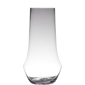 Large flower vase SHANE, glass, clear, 26"/65cm, Ø13"/34cm