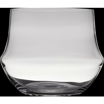 Candle holder SHANE, glass, clear, 8"/20cm, Ø10"/25,5cm