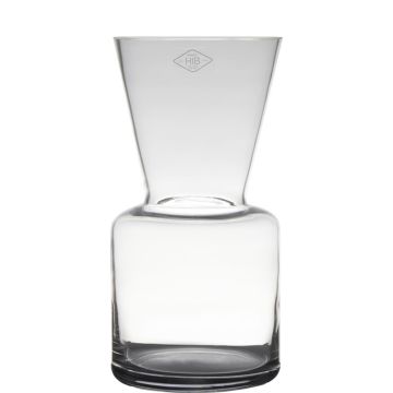 Decorative glass vase FAHSAI, clear, 12"/30cm, Ø6"/15cm