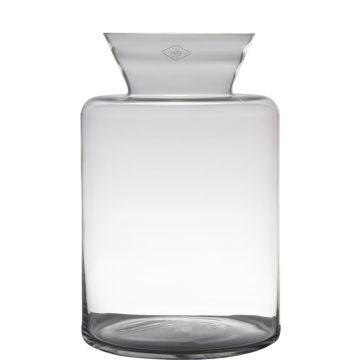 Decorative vase FAHSAI made of glass, clear, 15"/37cm, Ø9"/24cm