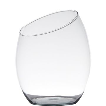 Glass lantern KATE, recycled, clear, 10"/25cm, Ø8"/20cm