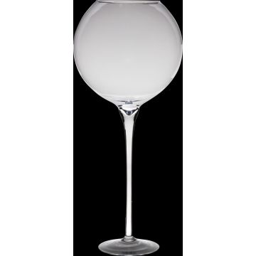 Large cocktail glass LENORA EARTH on foot, clear, 31"/80cm, Ø14"/35cm