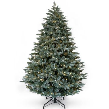Artificial Christmas tree BUFFALO SPEED, frosted, LEDs, 8ft/230cm, Ø5ft/145cm