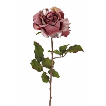 Velvet rose SINDALA, dusky pink, 24"/60cm, Ø4.7"/12cm