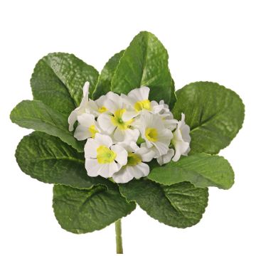 Fake primrose SUNDARA on spike, white, 8"/20cm, Ø1.6"/4cm