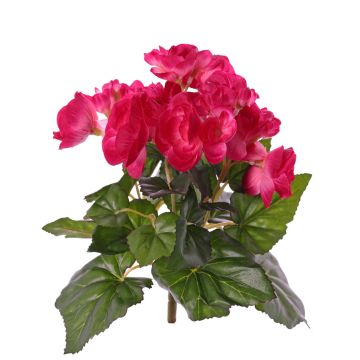 Fake begonia BIRMA on spike, pink, 8"/20cm, Ø1.2"-2"/3-5cm