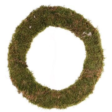 Natural moss wreath DIOTIMA, green, Ø15"/38cm