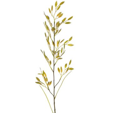 Artificial grass Northern sea oats spray (Chasmanthium latifolium) FUXIA with ears, yellow-green, 3ft/100cm