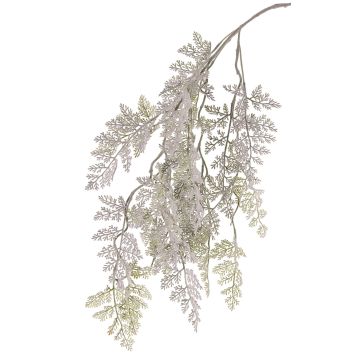 Artificial Artemisia spray EUDOKIA, white-green, 3ft/100cm