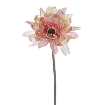Artificial flower Gerbera PAMILLA, dusky pink, 26"/65cm, Ø4.7"/12cm