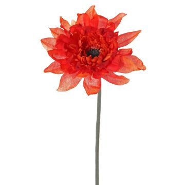 Artificial flower Gerbera PAMILLA, orange, 26"/65cm, Ø4.7"/12cm