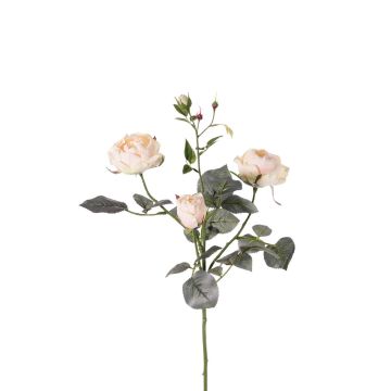 Fake rose spray DIAMANTIS, light pink, 30"/75cm