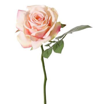Artificial flower rose NIKOLETA, pink, 12"/30cm, Ø4.7"/12cm