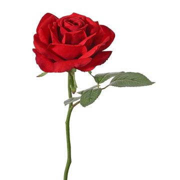 Artificial flower rose NIKOLETA, red, 12"/30cm, Ø4.7"/12cm