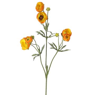 False ranunculus YARIS, yellow-orange, 26"/65cm, Ø1,2"-1.8"/3-4,5cm