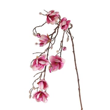 Artificial magnolia KOSMAS, light pink-dark pink, 4ft/115cm, Ø3.1"/8cm