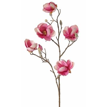Fake magnolia KOSTAS, light pink-dark pink, 31"/80cm, Ø2"-3.1"/5-8cm