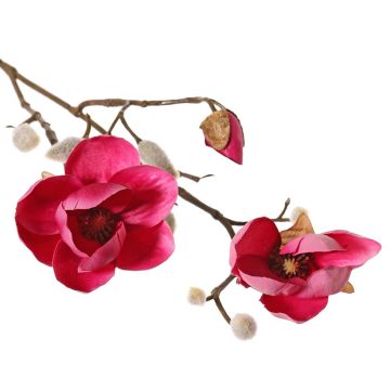 Fake magnolia KOSTAS, pink, 22"/55cm, Ø2"-3.1"/5-8cm