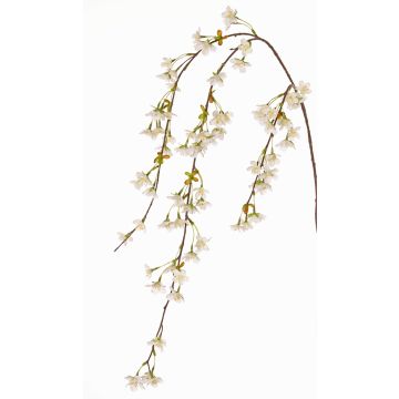 Artificial cherry blossom spray ZINO with blossoms, cream, 5ft/145cm